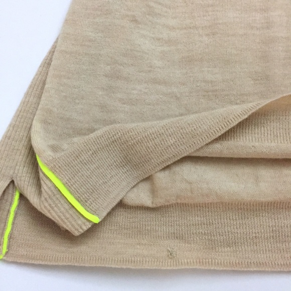 J. Crew Neon-piped V-Neck Merino Wool Knit Sweater - Picture 8 of 9